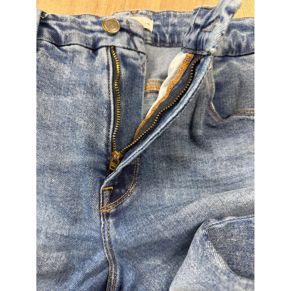 Good American Womens Straight Leg High Rise Jeans Medium Wash Size 12 31